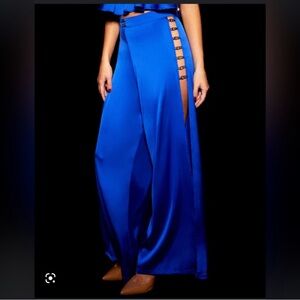 Honey Birdette Electric Blue Wide Leg Melissa Pants